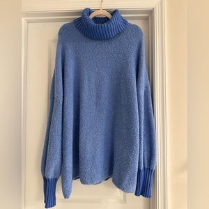 OFFLINE by Aerie Chillside Turtleneck Sweater - Blue Lion - XL